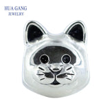 925 Sterling Silver Kitten Beaded Bracelet Necklace DIY