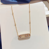 925 Silver Diamond Pendant Women's Necklace Party Jewelry