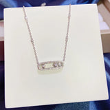 925 Silver Diamond Pendant Women's Necklace Party Jewelry