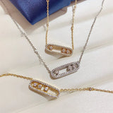 925 Silver Diamond Pendant Women's Necklace Party Jewelry