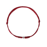 925 Silver Red Rope Bracelet Geometric Pattern Women's Jewelry Gift