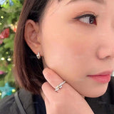 925 Silver Cross Earrings Women's Anniversary Jewelry