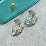 925 Silver Cross Earrings Women's Anniversary Jewelry
