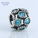 925 Silver Purple Star Fixed Buckle Bead for Pandora Bracelet