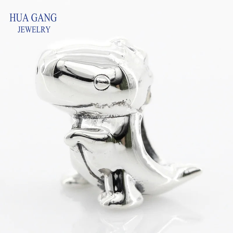 925 Silver Dinosaur Charm for Pandora Bracelet DIY