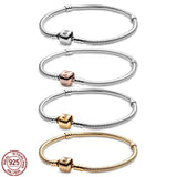 925 Silver Bucket Clasp Bracelet for Charm Beads DIY Jewelry
