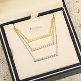 925 Sterling Silver Cubic Necklace Women's Banquet Jewelry