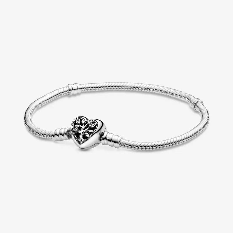 925 Silver Family Tree Bracelet with DIY Charm Beads