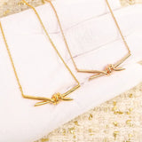 925 Sterling Silver Knot Necklace Women's Sweet Jewelry