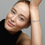 925 Sterling Silver Zircon Charm Beads Bracelet for DIY Jewelry
