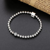 925 Sterling Silver Zircon Charm Beads Bracelet for DIY Jewelry