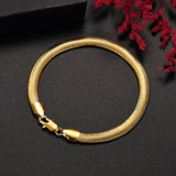 High 925 Silver Plated 6MM Snake Bone Chain Bracelet Men Women Jewelry