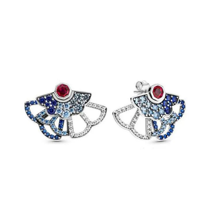925 Sterling Silver U-Shaped Rose Earrings