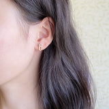 925 Silver Diamond Sliding Earrings