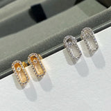 925 Silver Diamond Sliding Earrings