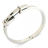 Stainless Steel Belt Buckle Bangle Bracelet Men Women