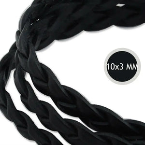 10M High Leather Braided Cord Rope 10*3mm for Jewelry DIY Accessory