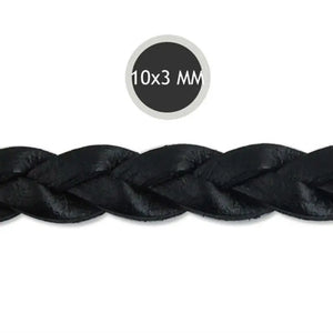 10M High Leather Braided Cord Rope 10*3mm for Jewelry DIY Accessory