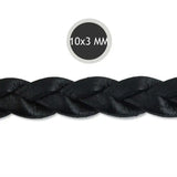 10M High Leather Braided Cord Rope 10*3mm for Jewelry DIY Accessory