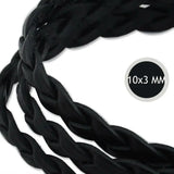 10M High Leather Braided Cord Rope 10*3mm for Jewelry DIY Accessory
