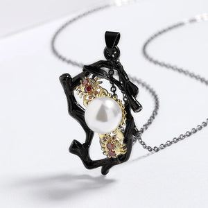 Pearl Pendant Women's Necklace, Two-color Woman Sweater Chain