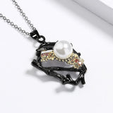 Pearl Pendant Women's Necklace, Two-color Woman Sweater Chain