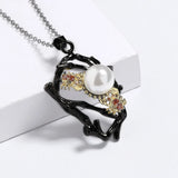 Pearl Pendant Women's Necklace, Two-color Woman Sweater Chain
