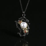 Pearl Pendant Women's Necklace, Two-color Woman Sweater Chain