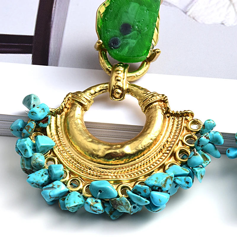 Bohemian Vintage Rhinestone Drop Earrings