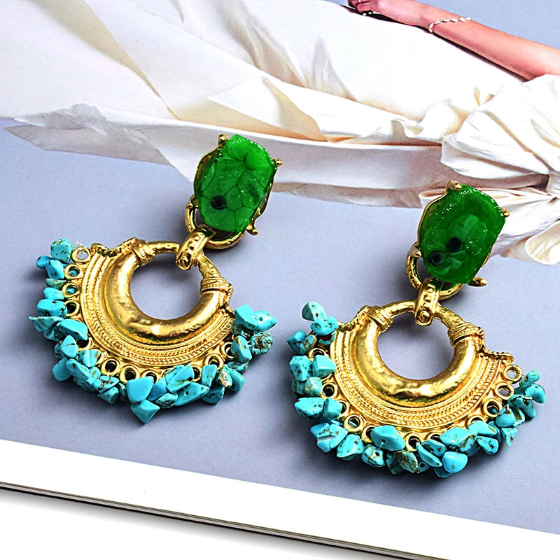 Bohemian Vintage Rhinestone Drop Earrings
