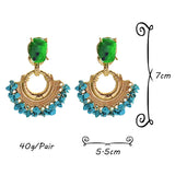 Bohemian Vintage Rhinestone Drop Earrings