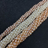 AA Natural Freshwater Pearl 3-3.5mm Rice Beads DIY Jewelry Making Necklace