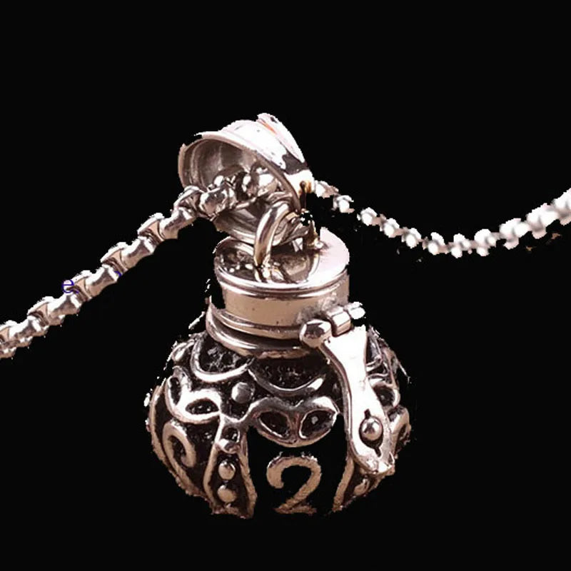 Tibetan Bottle Pet Cremation Ash Urns Necklace