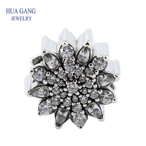 Winter Snow Crystal Shape 925 Sterling Silver String Ornaments
