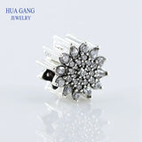 Winter Snow Crystal Shape 925 Sterling Silver String Ornaments