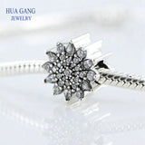 Winter Snow Crystal Shape 925 Sterling Silver String Ornaments
