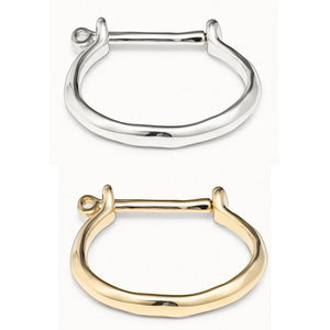 European American 925 Silver 14K Lockring Bracelet Jewelry