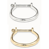 European American 925 Silver 14K Lockring Bracelet Jewelry