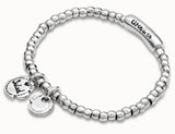 European American 925 Silver Round Logo Bracelet Pendant Jewelry