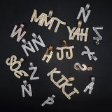 AAAA Rectangular Zircon Hip-hop Letters DIY Stitching Necklace