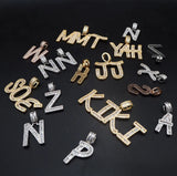 AAAA Rectangular Zircon Hip-hop Letters DIY Stitching Necklace