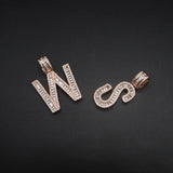 AAAA Rectangular Zircon Hip-hop Letters DIY Stitching Necklace