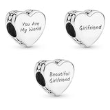 Girlfriend's Heart Charm Bracelet - Romantic Gift For Lady