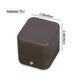 PU Leather Wedding Ring Display Case Jewelry Organizer