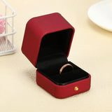 PU Leather Wedding Ring Display Case Jewelry Organizer