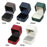 PU Leather Wedding Ring Display Case Jewelry Organizer