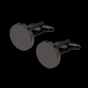 French Cufflinks Smooth Round Button Copper Material Suit Accessory