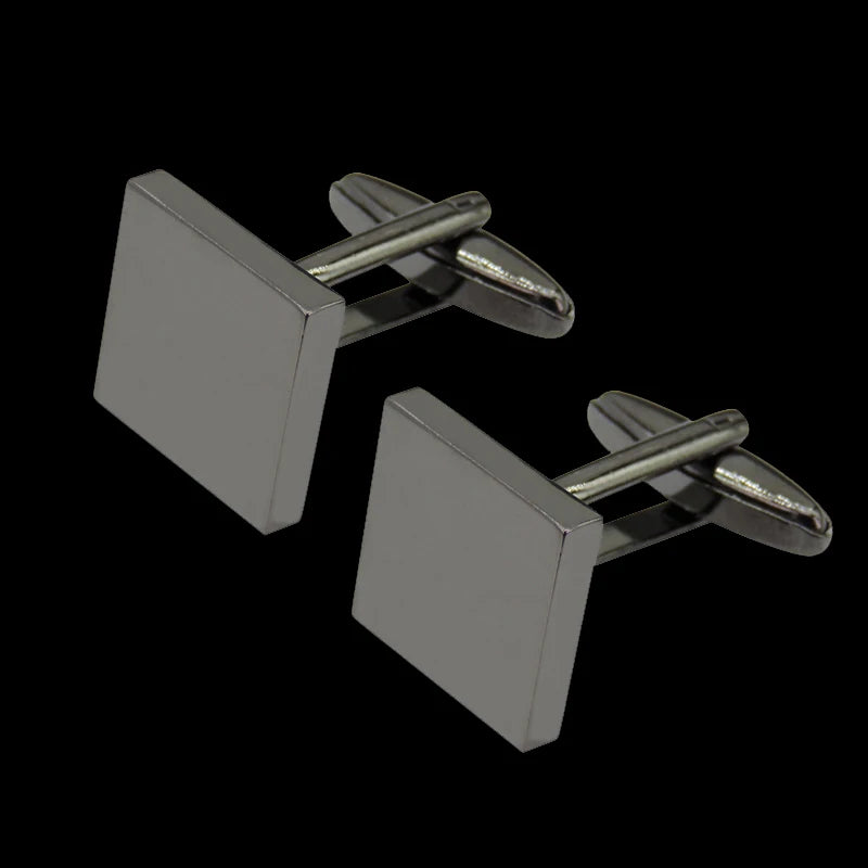 French Shirt Cufflinks Smooth Square Copper Cuff-Links Men's Accessory
