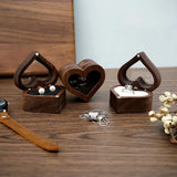 High-quality Heart Shape Wooden Ring Storage Box