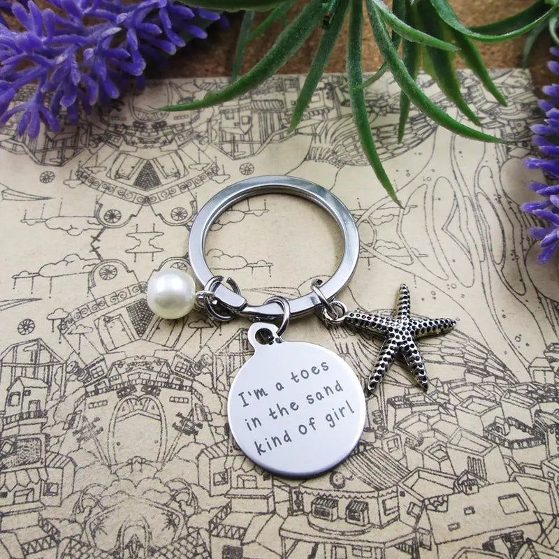 Starfish Stainless Steel Keyring Birthday Gift